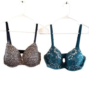 Victoria Secret Bra Bundle 34DD Body by Victoria Lace Leopard Lightly Lined